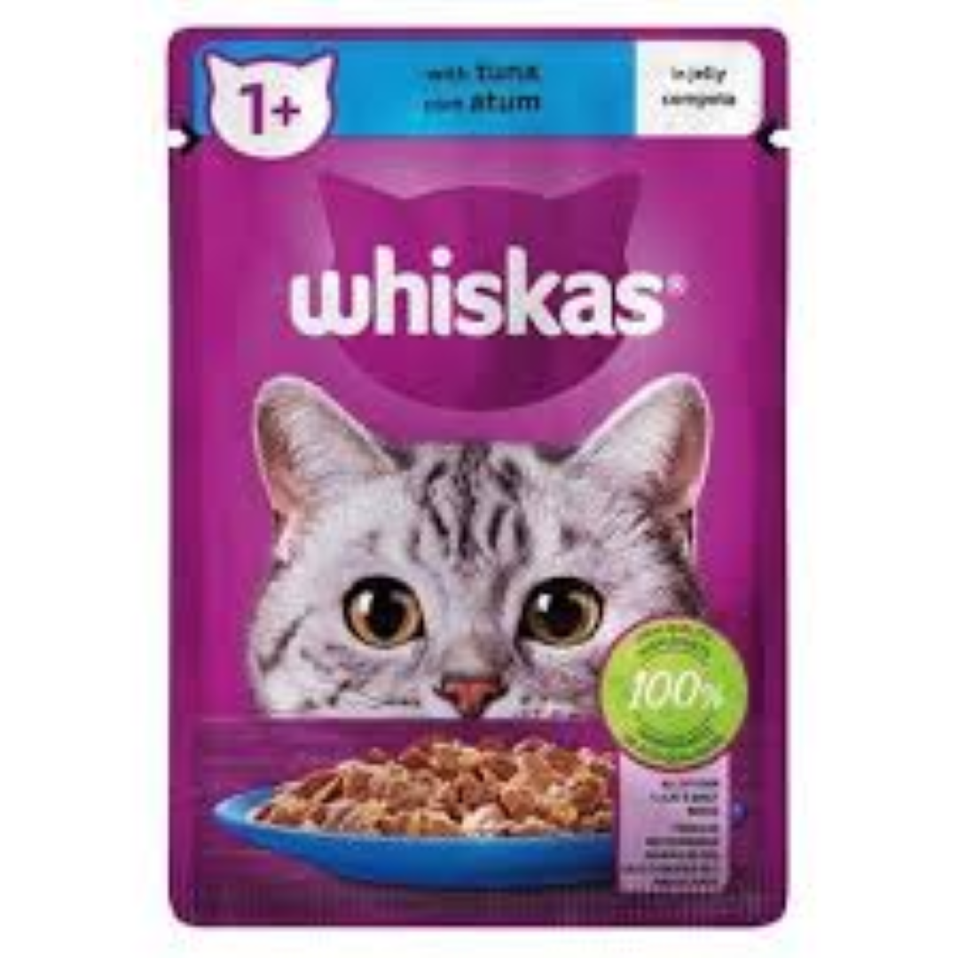 WHISKAS POUCH TUNA IN JELLY 85G